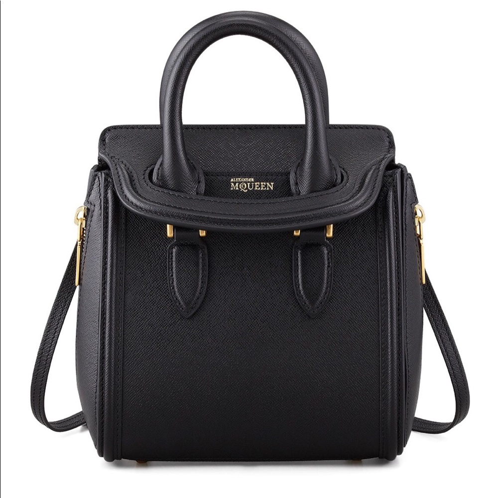 Alexander McQueen black Mini Heroine bag